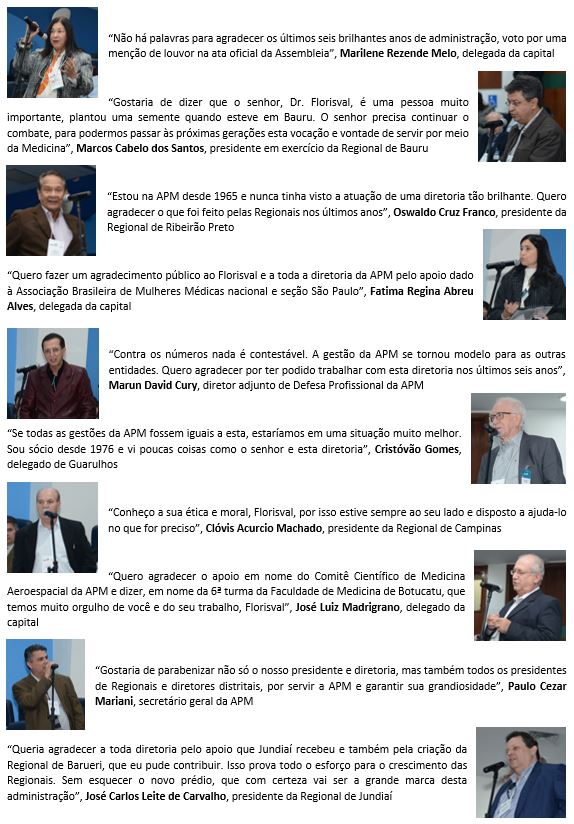 depoimentos assembleia com fotos